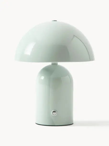 Lampada da tavolo piccola portatile a LED con luce regolabile Walter, Verde oliva, Ø 19 x Alt. 25 cm