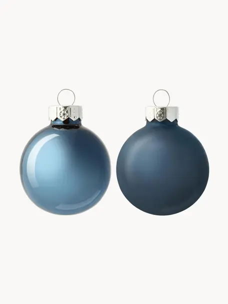 Set de boules de Noël Evergreen, Bleu, Ø 10 cm, 4 pièces