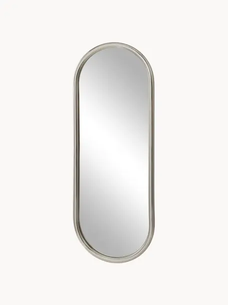 Oválne nástenné zrkadlo Angui, Odtiene striebornej, Ø 29 x V 78 cm