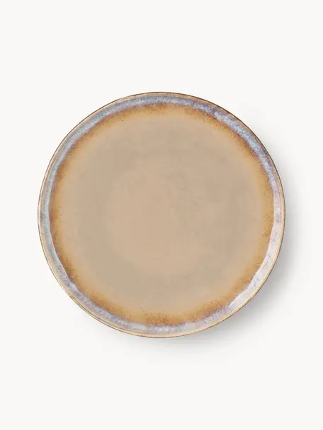 Assiettes à dessert artisanales Nomimono, 2 pièces, Grès cérame, Grège, Ø 17 cm