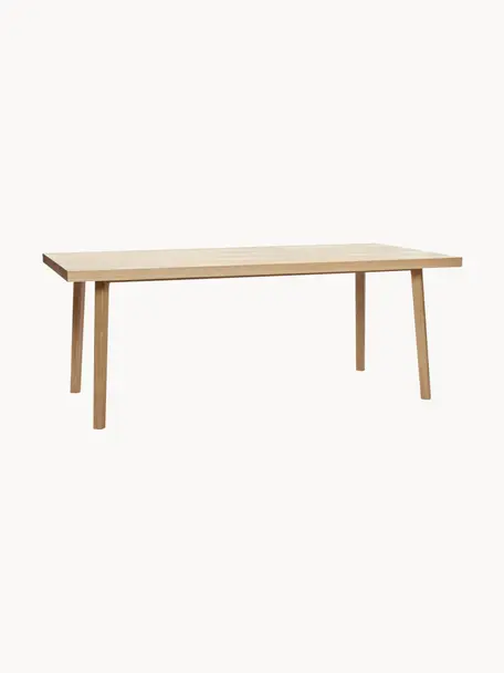 Jídelní stůl se vzorem rybí kosti Herringbone, 160 x 80 cm, Dubové dřevo, certifikace FSC, Dubové dřevo, Š 200 cm, H 100 cm