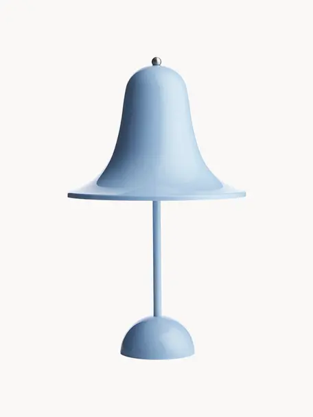 Lámpara de mesa LED regulable Pantop, portátil, Plástico, Azul claro, Ø 18 x Al 30 cm