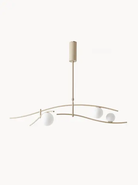 Grande suspension Nebo, Beige clair, larg. 120 x haut. 87 cm