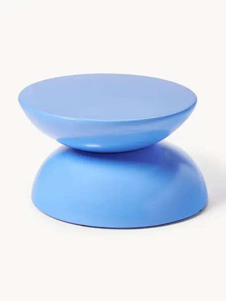 Mesa auxiliar para interior/exterior Gigi, Plástico, metal con pintura en polvo, Azul, An 65 x Al 35 cm