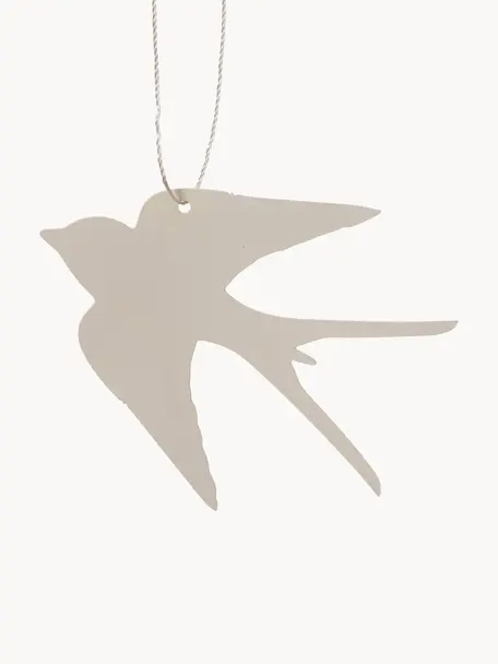 Oster-Dekoration Birdie, 4 Stück, Edelstahl, pulverbeschichtet, Hellbeige, B 6 x H 5 cm