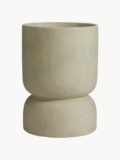 Velký obal na květináč v organickém tvaru Anjonu, Cement, Světle béžová, Ø 28 cm, V 40 cm