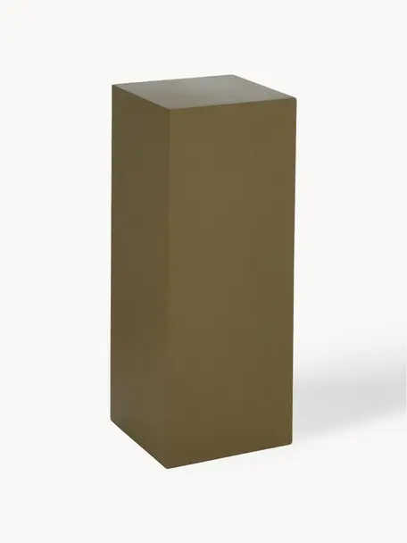 Ozdobný stĺp Smash, Drevovláknitá doska strednej hustoty (MDF), Olivovozelená, Š 20 x V 50 cm