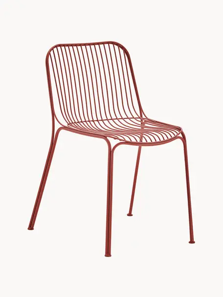 Chaise de jardin Hiray, Acier galvanisé, laqué, Rouge, larg. 53 x prof. 55 cm