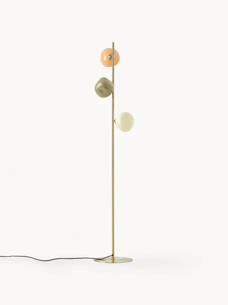 Lampadaire en verre opalescent Josie, Multicolore, haut. 155 cm