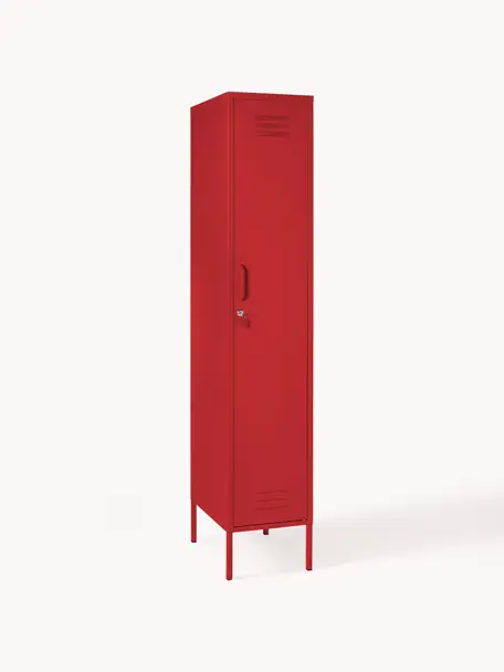 Petite armoire The Skinny, Acier, revêtement par poudre, Rouge, larg. 35 x haut. 183 cm