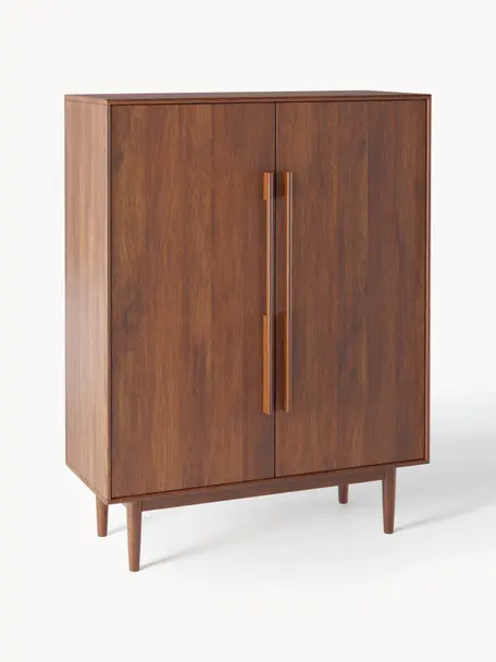 Credenza alta in legno di mango Paul, Legno di mango, Larg. 100 x Alt. 135 cm