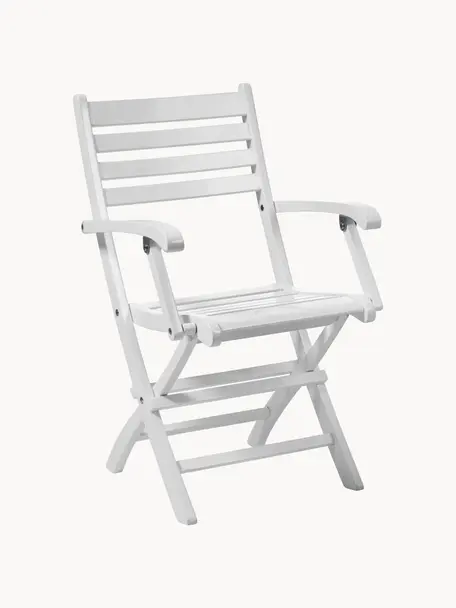 Sedia da giardino York, Legno di mogano laccato
Certificato V-Legal, Bianco, Larg. 51 x Alt. 86 cm