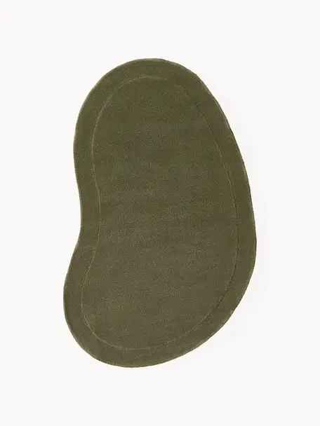 Ręcznie tuftowany dywan z wełny Kadey, Ciemny zielony, S 120 x D 180 cm (Rozmiar S)