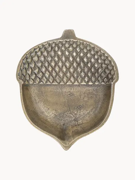 Dekorativní hliníková miska Kiara, Potažený hliník, Zlatá s antickou úpravou, Š 23 cm, H 21 cm