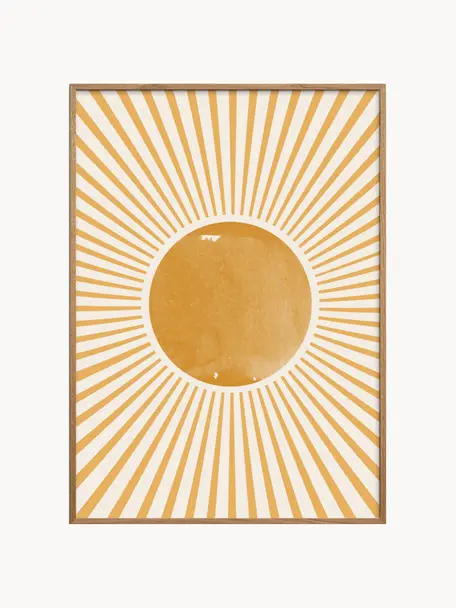 Poster Boho Sun, Ocker, B 30 x H 40 cm