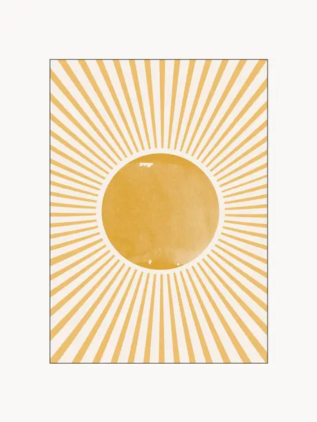 Plakat Boho Sun, Transparentny, S 30 x W 40 cm