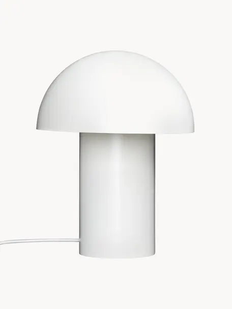 Lampada da tavolo di design Leery, Lampada: acciaio rivestito, Bianco, Ø 28 x Alt. 40 cm