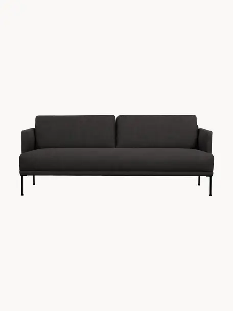 Sofa Fluente (3-Sitzer), Bezug: 100% Polyester Der hochwe, Gestell: Massives Kiefernholz, FSC, Webstoff Anthrazit, B 196 x T 85 cm