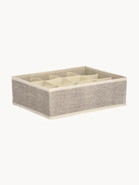 Caja Tidy, An 32 cm, Fibra sintética, Tonos beige, An 32 x F 24 cm