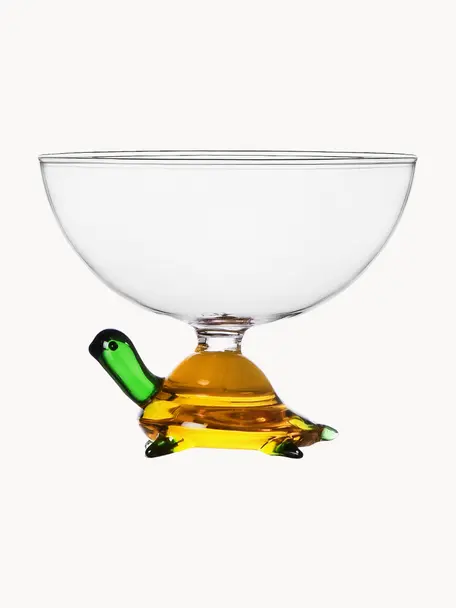 Ručně vyrobená koktejlová sklenice Animal Farm, Borosilikátové sklo, Transparentní, světle žlutá, světle zelená, Ø 11 cm, V 9 cm, 250 ml