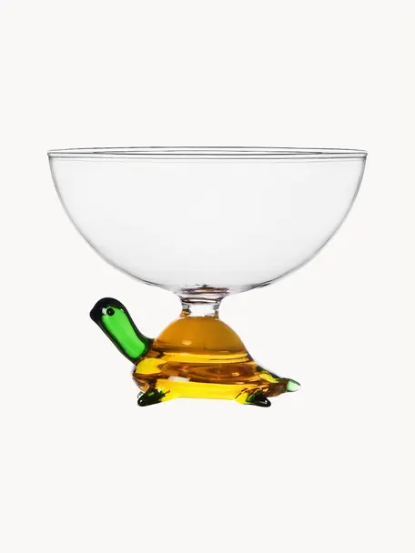 Handgefertigtes Cocktailglas Animal Farm, Borosilikatglas, Transparent, Hellgelb, Hellgrün, Ø 11 x H 9 cm, 250 ml