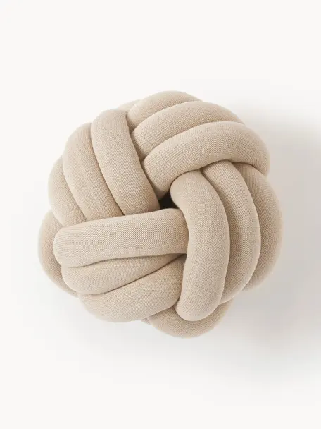 Cuscino annodato Twist, Beige chiaro, Ø 30 cm