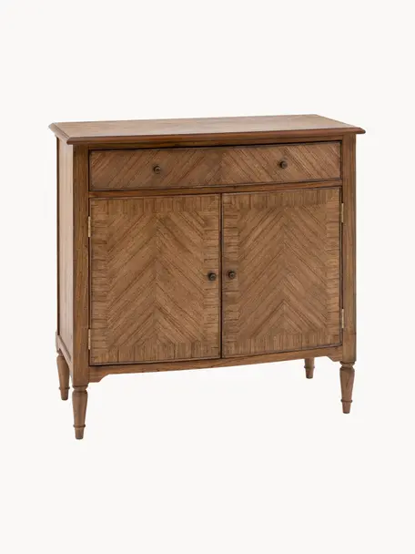 Credenza in legno Madison, Maniglie: metallo rivestito, Legno Mindi, Larg. 100 x Lung. 95 cm