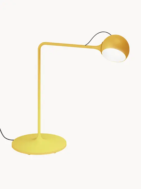Dimbare verstelbare LED bureaulamp Ixa, Lamp: technopolymeer, Zonnengeel, Ø 40 x H 42 cm