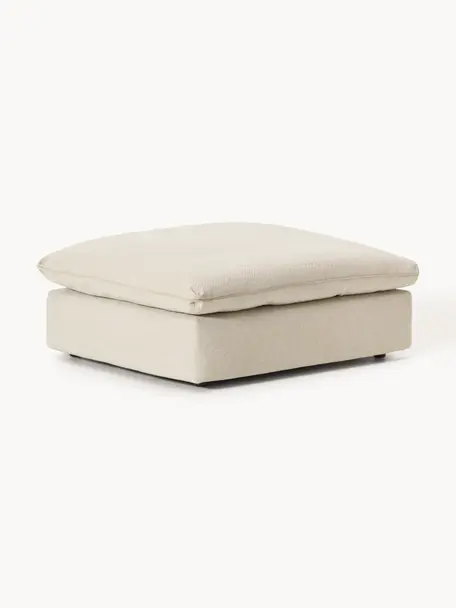 Puf reposapiés Felix, Tapizado: 100% poliéster Alta resis, Estructura: madera de pino y pícea ma, Patas: plástico Este producto es, Tejido beige claro, An 100 x F 110 cm