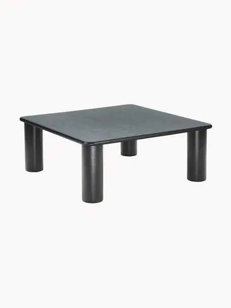 Dubový konferenční stolek Didi, Masivní lakované dubové dřevo, Černá, Š 90 cm, H 90 cm