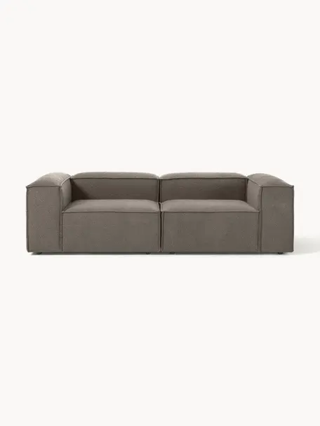 Modulares Sofa Lennon (3-Sitzer) aus Bouclé, Bezug: Bouclé (100 % Polyester) , Gestell: Massives Kiefernholz, Spe, Bouclé Greige, B 238 x T 119 cm