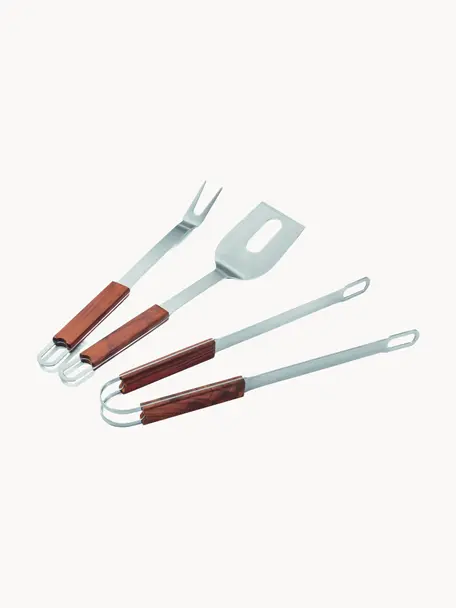 Set de utensiiios de barbacoa de metal y madera Brick, 3 pzas., Acero inoxidable recubierto, madera

Los cubiertos están fabricados en acero inoxidable. Esto significa que es duradero, no se oxida y es resistente a las bacterias. También es apto para lavavajillas, no destiñe, fácil de limpiar, insípido y resistente a los ácidos., Plateado, madera oscura, Set de diferentes tamaños