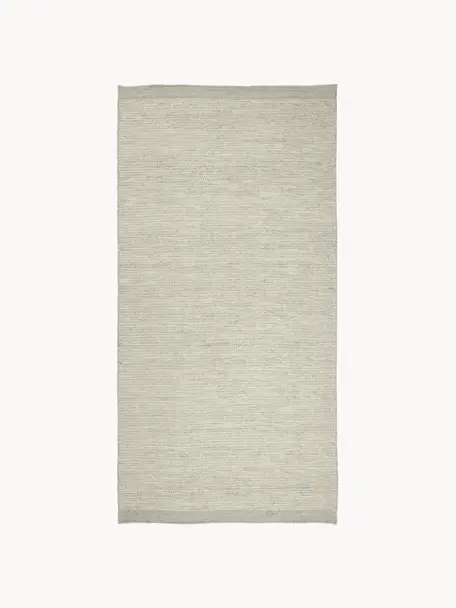 Tapis en laine tissé main, chiné Asko, Gris, larg. 70 x long. 140 cm (taille XS)