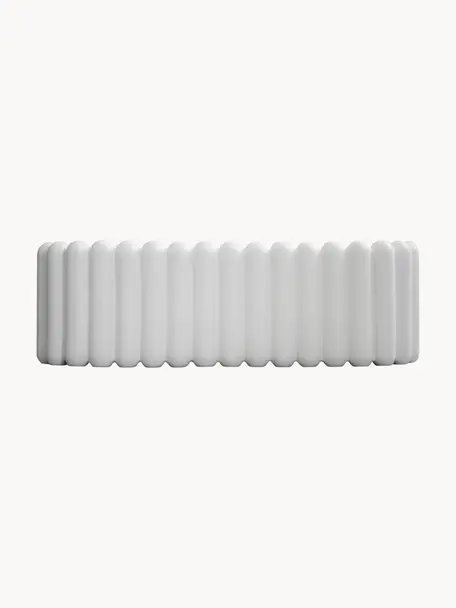 Portavaso Mist, larg. 48 cm, Ceramica, Bianco opaco, Larg. 48 x Alt. 19 cm