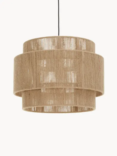 Suspension en jute bohème Cecillia, Brun clair, Ø 45 x haut. 33 cm
