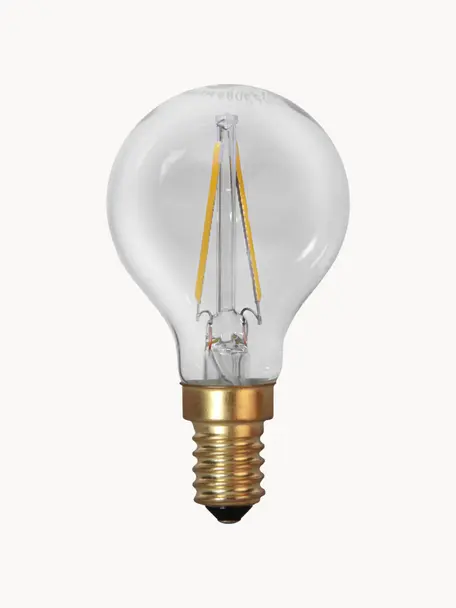 Ampoule E14, blanc chaud, 1 pièce, Transparent, or laiton, Ø 5 x 120 lm