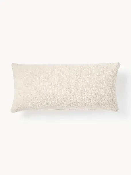 Coussin de canapé bouclé Sofia, Bouclette beige clair, larg. 30 x long. 70 cm