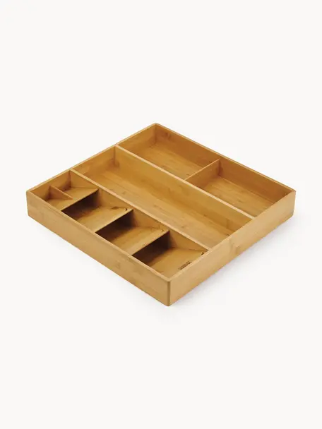 Organizador de cubiertos de bambú DrawerStore, Madera de bambú, Madera de bambú, An 38 x Al 40 cm