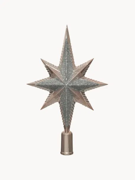 Estrella Árbol de Navidad Morning, 26 cm, Plástico, Plateado, bronceado, An 15 x Al 26 cm