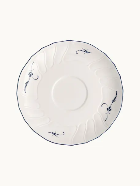 Spodek z porcelany Vieux Luxembourg, Porcelana premium, Biały, niebieski, Ø 16 cm