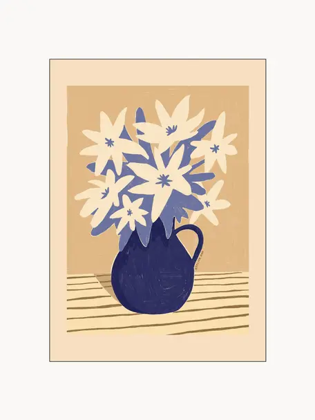 Poster Lillies, Carta

Questo prodotto è realizzato con legno di provenienza sostenibile e certificato FSC®, Tonalità beige e blu, Larg. 30 x Alt. 40 cm