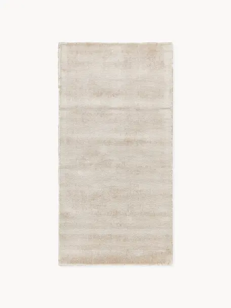 Ručně tkaný viskózový koberec Jane, Světle béžová, Š 300 cm, D 400 cm (velikost XL)