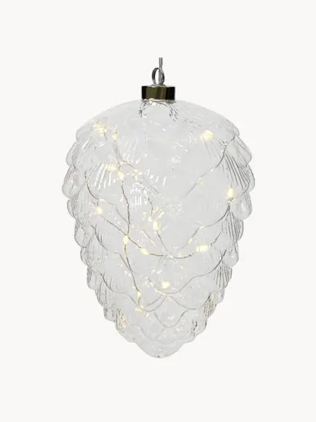 Adorno navideño LED Cristal, Vidrio, Transparente, Ø 15 x Al 21 cm