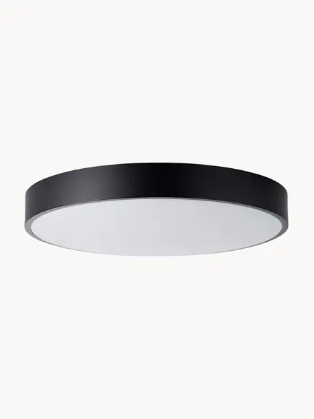 LED-Deckenleuchte Slimline mit Diffusorscheibe, Diffusorscheibe: Kunststoff, Schwarz, Weiß, Ø 49 x H 9 cm