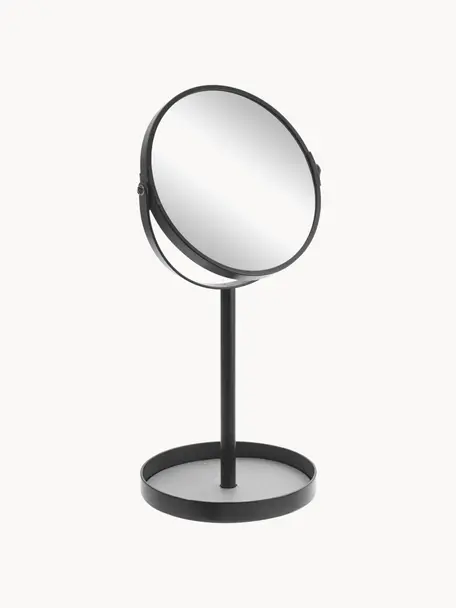 Specchio cosmetico Tower, Superficie dello specchio: lastra di vetro, Nero, Larg. 18 x Alt. 33 cm