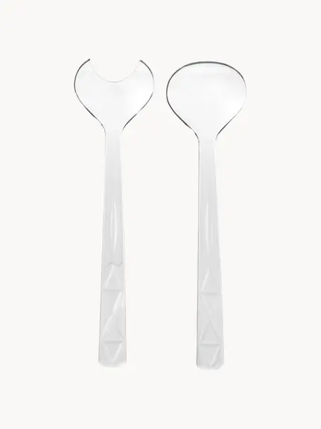 Posate da insalata Picknick, Vetro acrilico, Trasparente, Lung. 27 cm