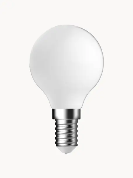 Lampadina E14, bianco caldo, 2 pz, Lampadina: vetro, Base lampadina: alluminio, Bianco, Ø 5 x Alt. 8 cm