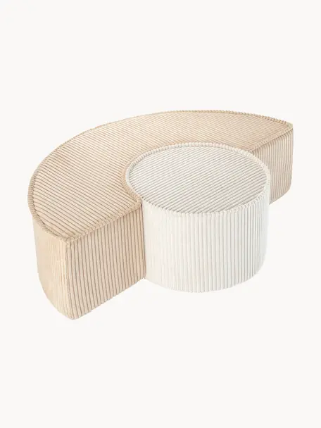 Spielmöbel-Set Arch aus Cord, 2-tlg., Bezug: Cord (100 % Polyester) au, Cord Beige, Weiss, B 92 x H 26 cm