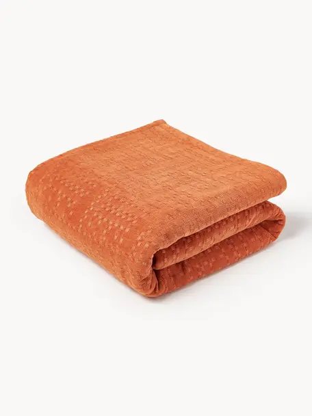 Couvre-lit en coton Lazlo, 100 % coton

Le matériau est certifié STANDARD 100 OEKO-TEX®, 5763CIT, CITEVE, Terracotta, larg. 230 x long. 250 cm (pour lits jusqu'à 180 x 200 cm)