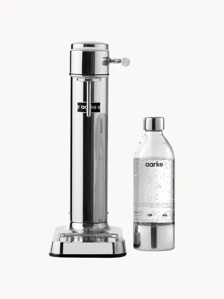 Waterbubblerset Carbonator 3, Fles: kunststof, BPA-vrij, Glanzend zilverkleurig, Set met verschillende formaten
